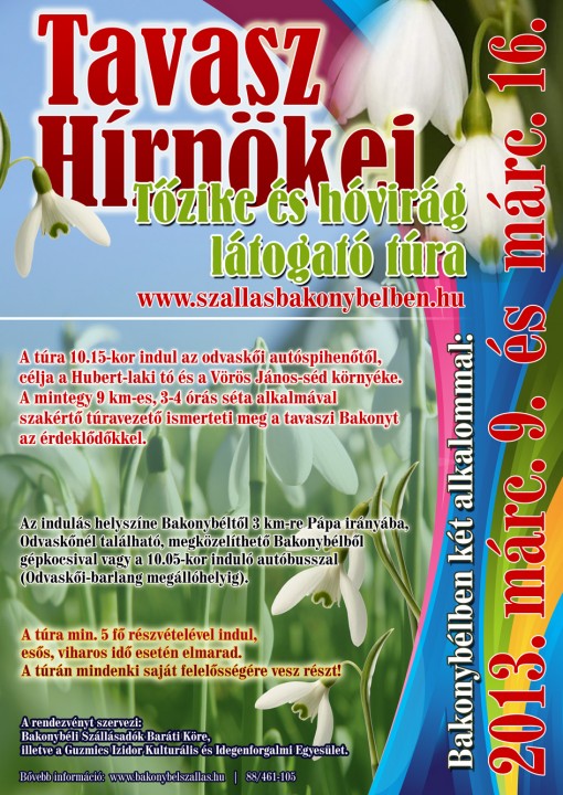 Tavaszi Bakonyi Túrák 2013 - Tavasz Hírnökei  - Tőzike és Hóviráglátogató Túra