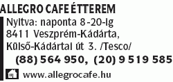   - ALLEGRO Cafe Étterem